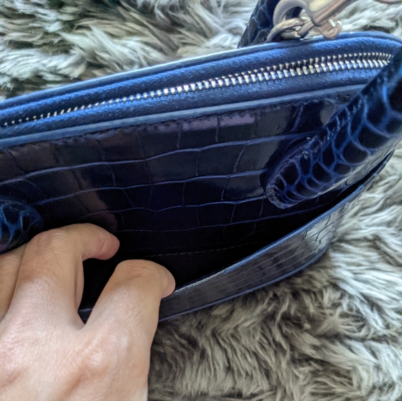 🛍️SOLD🛍️ Balenciaga Small Ville in Blue Croc embossed. - Picture 11 of 14